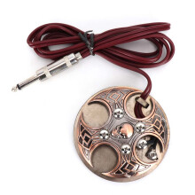 Compact Tattoo Pedal Switch With Invisible Finish And Nonskid Base Pad, Easy To Use 6 FT Silicone Cord Plug For Universal Tattoo Machine Power