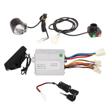 Electric Scooter Controller Kit with Over Current Protection Heat Dissipation Shell, 12V500W Brush Controller for Modified Electric Vehicles