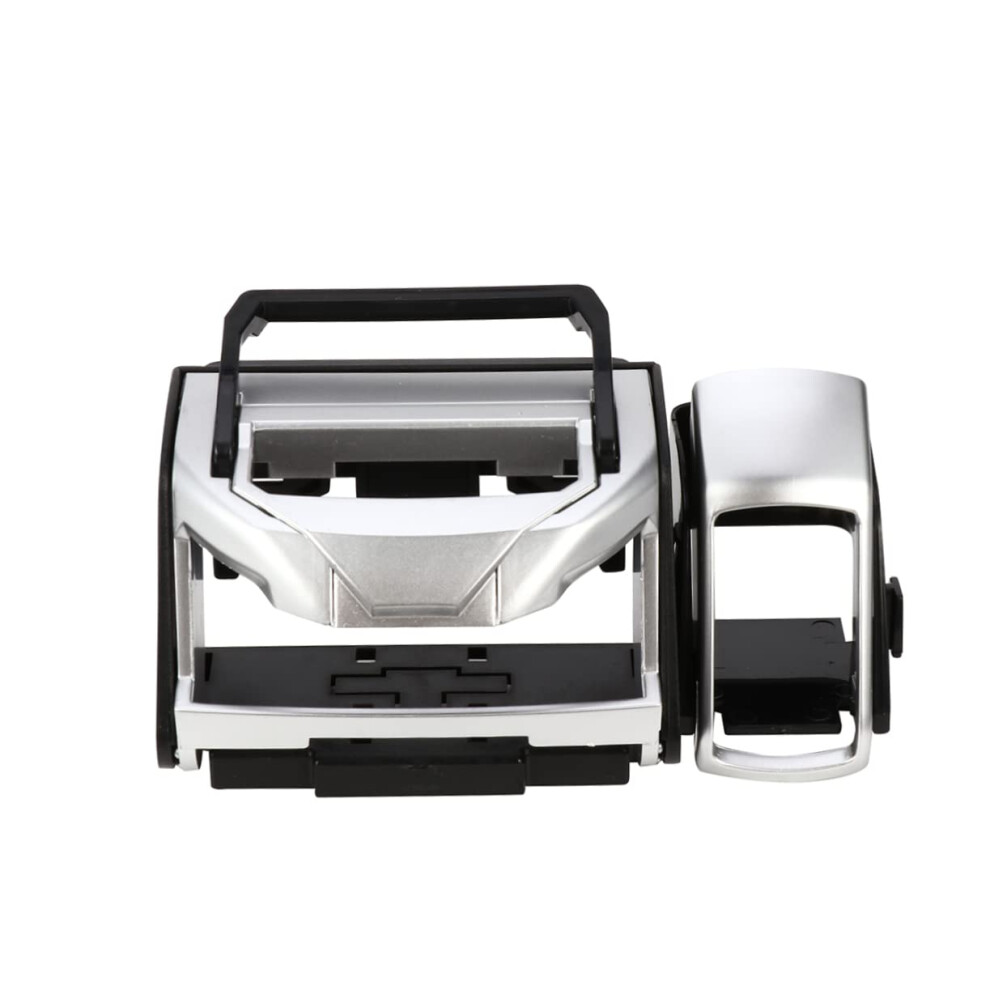 Multifunction Car Vent Cup Holder With Secure Grip And Phone Mount, Silver 9092120448870