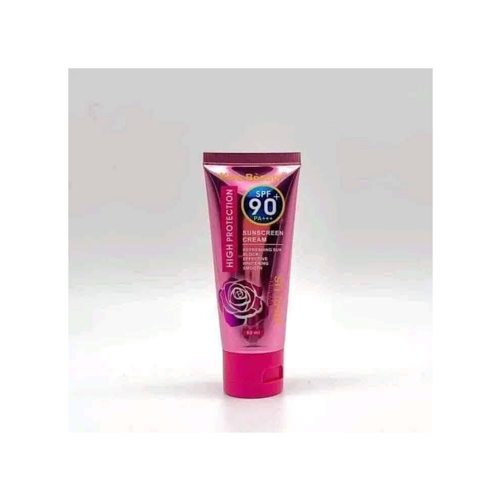Cream Sunscreen Spf 90 Pa+++ Whitening 60Ml Brightening Uva Uvb Face Protection Lightweight