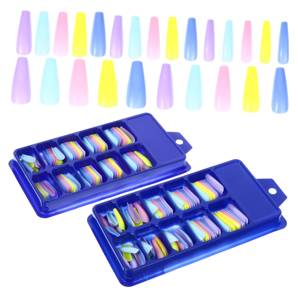 Colorful Fake Nails with Instant Nail Length and LongLasting Hold for Parties and Festivals