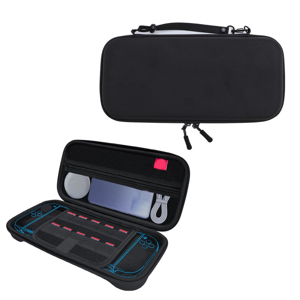 Shockproof Hard Shell Travel Case With 10 Game Card Slots For Nintendo Switch 2025 Model Black 9070919998706