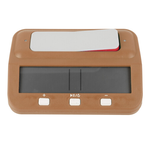 Chess Timer with Alarm, Delay & Memory, Count Down/Up, Yellowish Brown 1
