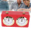 Vintage Mechanical Chess Clock with Large Dials, Red Wind-Up ABS 4