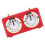 Vintage Mechanical Chess Clock with Large Dials, Red Wind-Up ABS 7