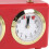 Vintage Mechanical Chess Clock with Large Dials, Red Wind-Up ABS 8