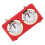 Vintage Mechanical Chess Clock with Large Dials, Red Wind-Up ABS 12