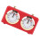 Vintage Mechanical Chess Clock with Large Dials, Red Wind-Up ABS 13