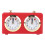 Vintage Mechanical Chess Clock with Large Dials, Red Wind-Up ABS 2