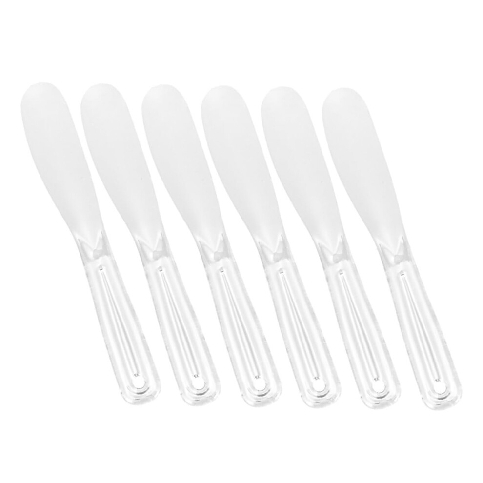 Transparent Makeup Spatula Set 6pcs Face Mask Applicator Mixing Spoon for Hygienic Skincare Use