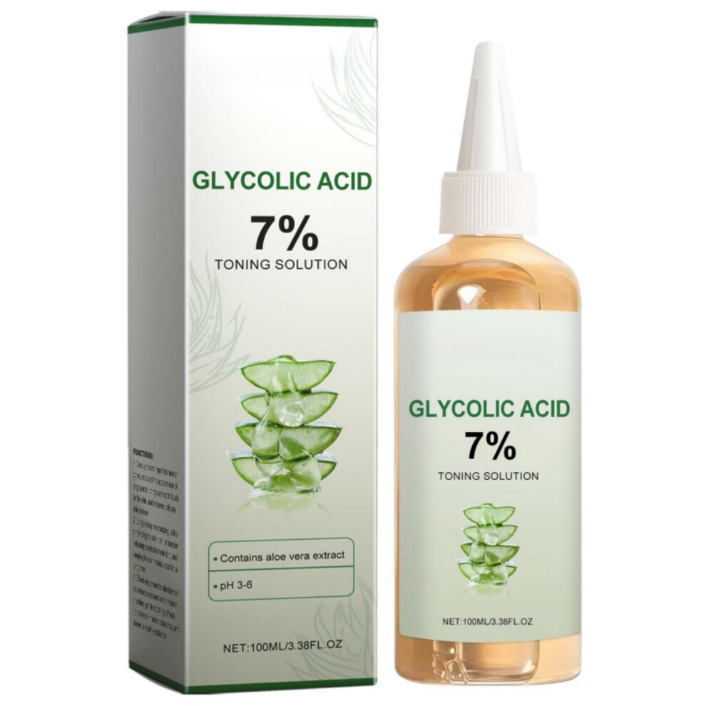 Glycolic Acid 7 Percent Exfoliating Facial Toner 100ML for Radiance and Fine Lines