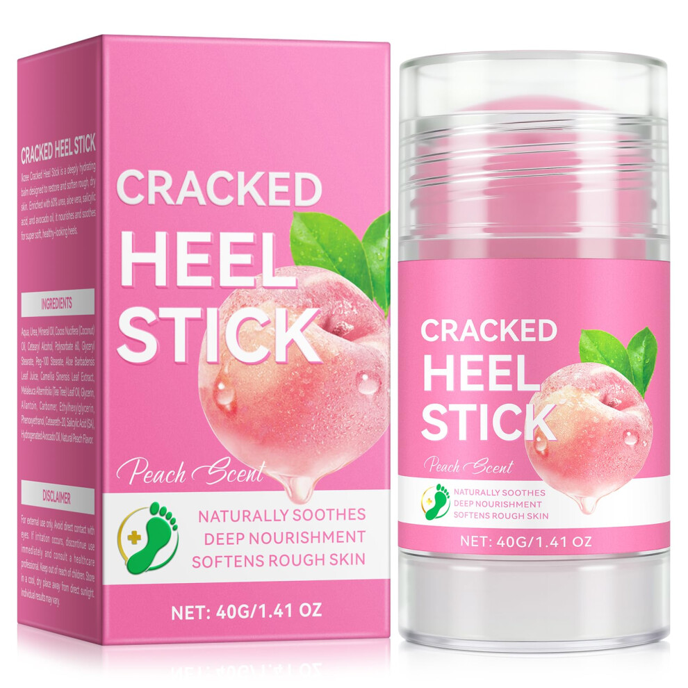 Cream/Peach Urea Foot 60% With Salicylic Acid Stick For Deep Hydration And Cracked Heel Scent 1.41Oz