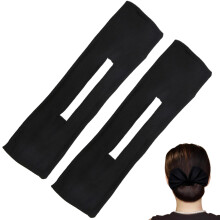 Hair Bun Maker 2Pcs Bun Hair Accessories for Long Thick Hair French Twist Styling Tool Black