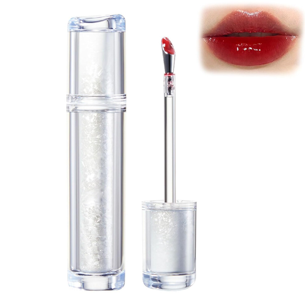 Lip Gloss and Tinted Lip Oil, Hydrating NonSticky Jelly Shine, LongLasting Gloss Color 07 Frosted Roasted Pears