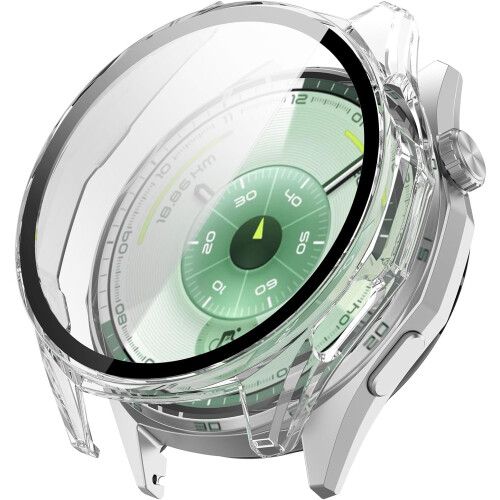 Smartwatch Screen Protector for GT6 46mm with 360 Shockproof Scratchproof PC Glass Case White 1