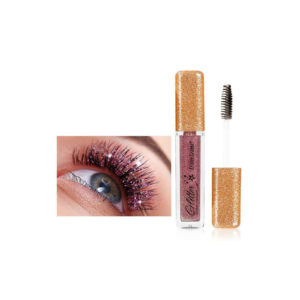Red Glitter Mascara Waterproof Volumizing Lengthening Lash Makeup 33G For Party Sparkle