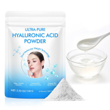 Hyaluronic Acid Powder for Skin Hydration, Dual Molecular Weight, Deep Moisture Lock, With Scoop