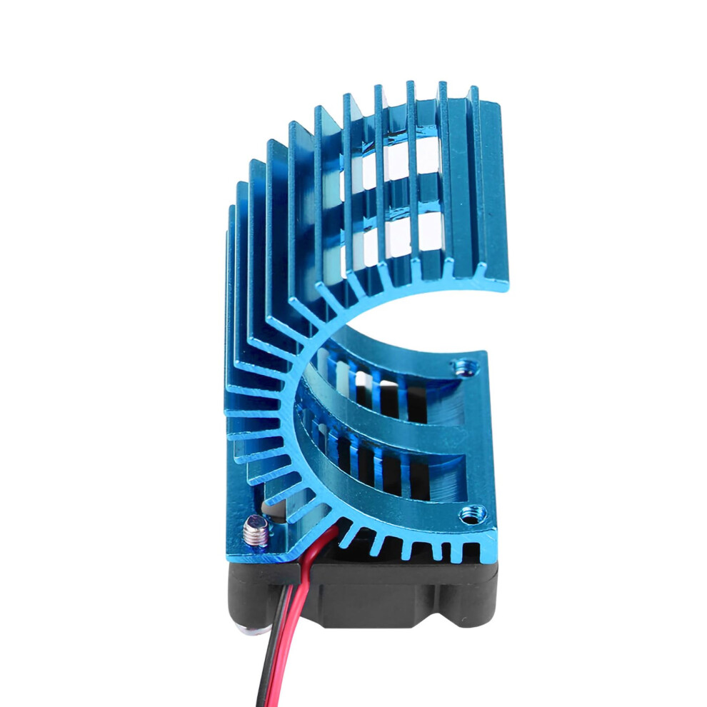Rc Motor Heat Sink With Cooling Fan For 1/10 Rc Car 540/550 Motor Aluminum Efficient Cooling Blue 9070919999949