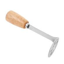 Stainless Steel Potato Masher with Ergonomic Thickened Handle for Effortless Mashing at Home or Camping