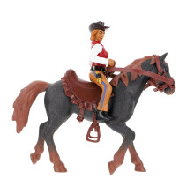 Realistic Horse Figurine with Durable Construction for Home Decor and Cowboy Style Collection Black