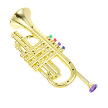 Kids Toy Trumpet FourTone Plastic Musical Instrument for Beginners Early Music Education