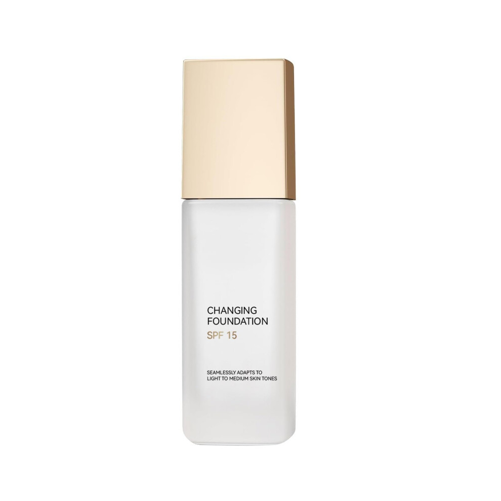 Color Changing Full Coverage Liquid Foundation 30ml Waterproof Hydrating with SPF for Mature Skin