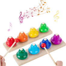 Campanelli da tavolo a otto note per bambini, 22x5.2x6cm, Colorati