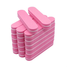 Nail Buffer Block 100pcs Mini Pink Professional Emery Board Nail File for Manicure Pedicure
