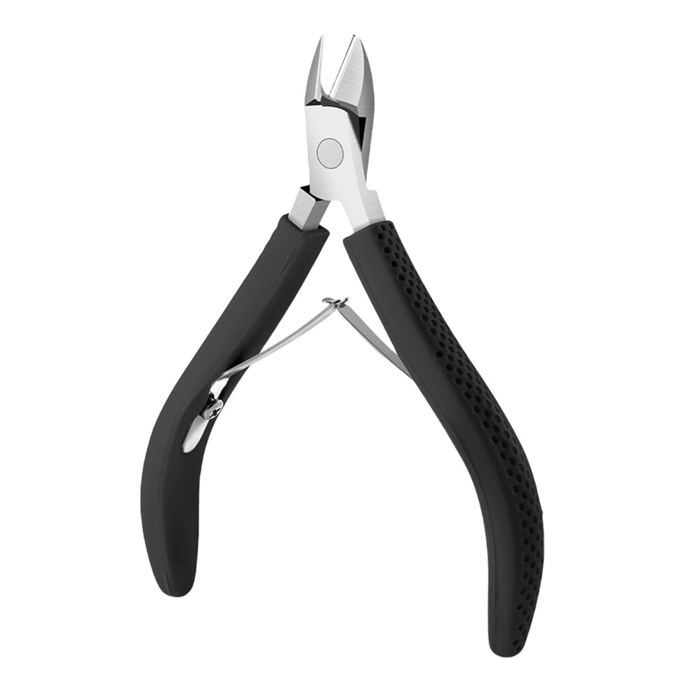 Stainless Steel Cuticle Nipper Full Jaw with Ergonomic Rubber Grip for Professional Manicure