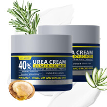 2 Pack Urea Cream 40% with 2% Salicylic Acid Foot Moisturizer for Dry Cracked Heels and Hands, 3.53 oz