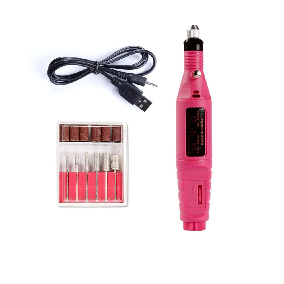 Electric Nail Drill with Low Noise and Low Heat for Acrylic and Gel Nails Manicure Pedicure Set