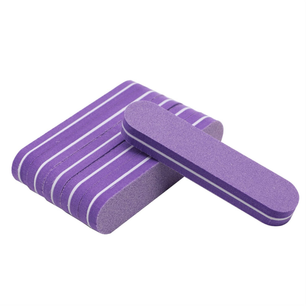Professional Nail File Buffer Set 100pcs Mini Sponge 100/180 Grit Emery Boards for Manicure Pedicure