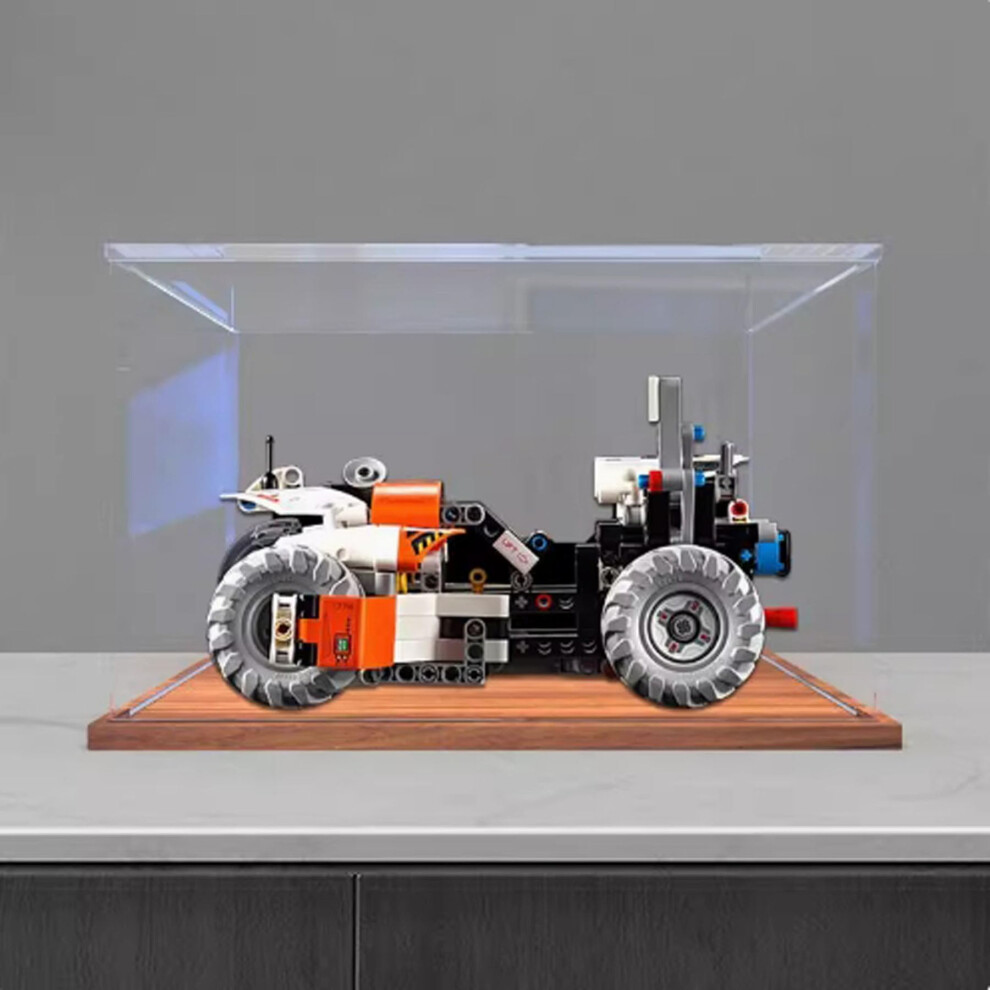 Acrylic Display Case For 42178 With Walnut Base, Clear Dustproof Protective Model Box 9113335748347