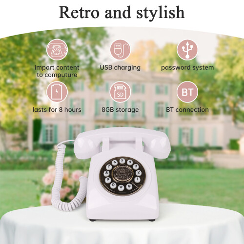 Classic Retro BT Voice Recorder Telephone