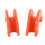 3/4 Inch D Ring Shackle Isolators Kit Black/Orange 7