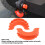 3/4 Inch D Ring Shackle Isolators Kit Black/Orange 5