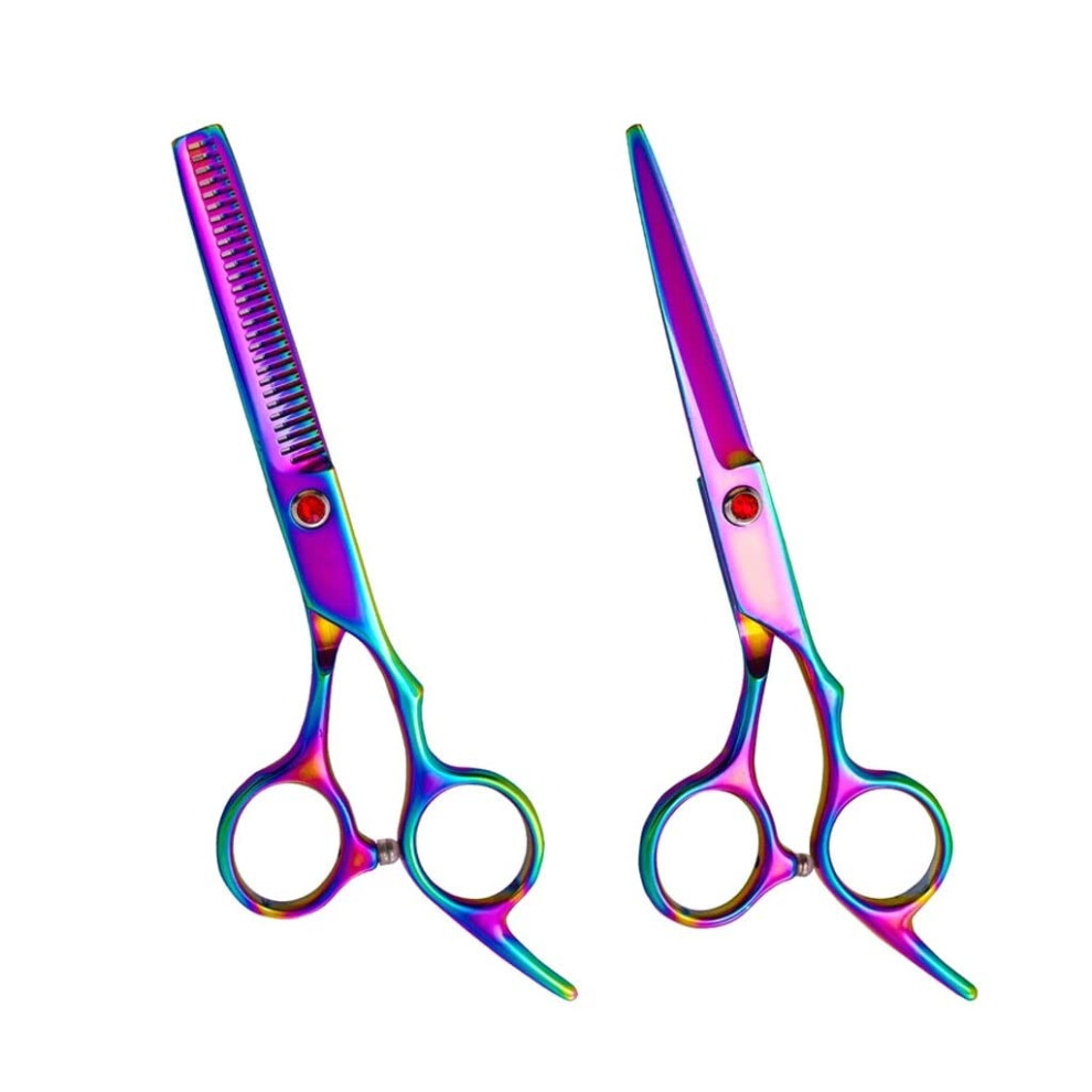 Hair Cutting Scissors Set Professional Hairdressing Shears Stainless Steel with Finger Rest