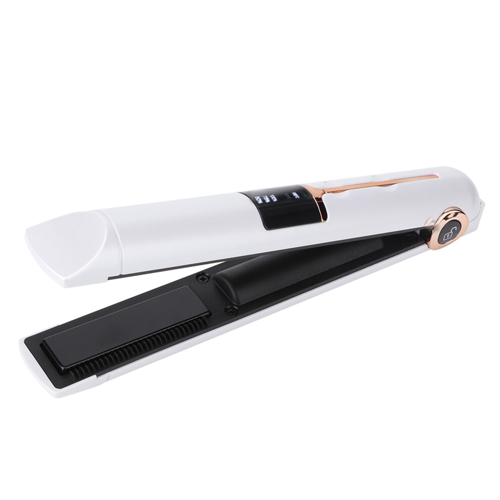 Cordless USB Hair Straightener Curler, 165-205, Pearl White
