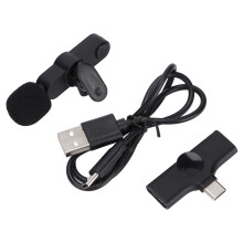 Smart Voice Enhancement Wireless Lavalier Microphone with Crystal Clear Sounds HD Voice Plug And Play Built In Rechargeable Battery for Content