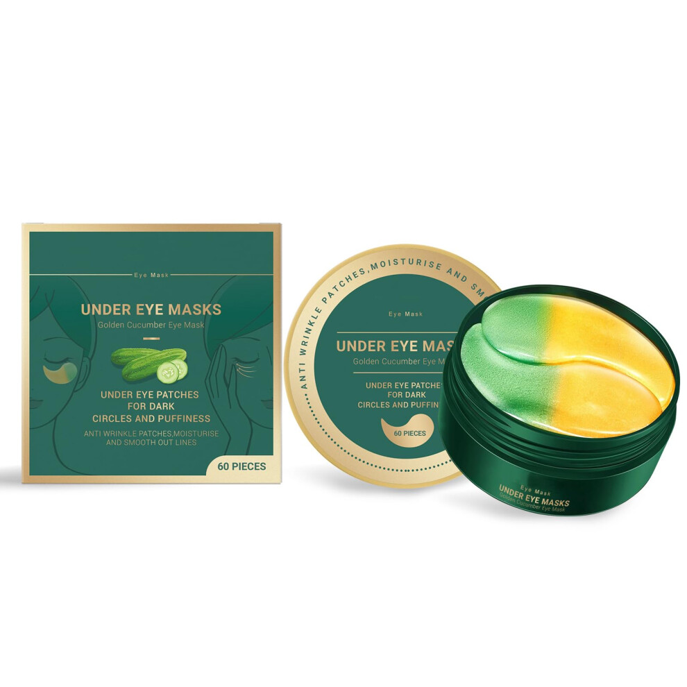 Dark Under Eye Masks With Collagen And Hyaluronic Acid For Circles, Wrinkles, Puffiness, 60 Pairs