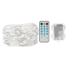 Sound Activated LED Fairy Lights Battery Operated Waterproof Flexible Copper Wire Timer Function Adjustable Brightness Indoor Outdoor Warm White