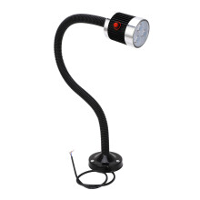 Luminária de oficina LED flexível com base magnética, corpo metálico resistente a impactos, iluminação brilhante e duradoura, uso versátil