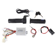 Juego de controlador de puño giratorio del acelerador, buena disipación de calor, controlador con escobillas de 24 V 250 W con enchufe de aviación