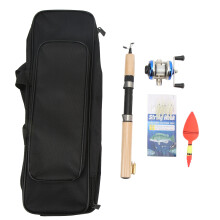 Set da pesca invernale con mulinello e impugnatura, canna da pesca retrattile per la pesca sul ghiaccio, resistente, robusta, anticorrosione,