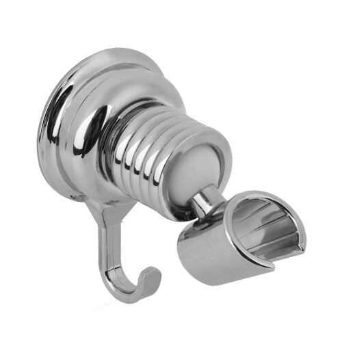 Non Rusting Shower Head Holder ABS Construction Attachable Rotatable Wall Mount Holder Adjustable Height Reusable Suction Cup Universal Compatibility 2
