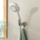 Non Rusting Shower Head Holder ABS Construction Attachable Rotatable Wall Mount Holder Adjustable Height Reusable Suction Cup Universal Compatibility 5