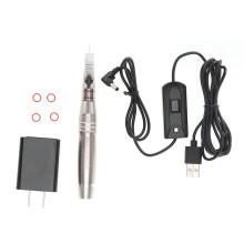 Caneta de tatuagem com motor sem núcleo, design ergonômico, baixa vibração, recarregável, para maquiagem permanente, ferramenta de