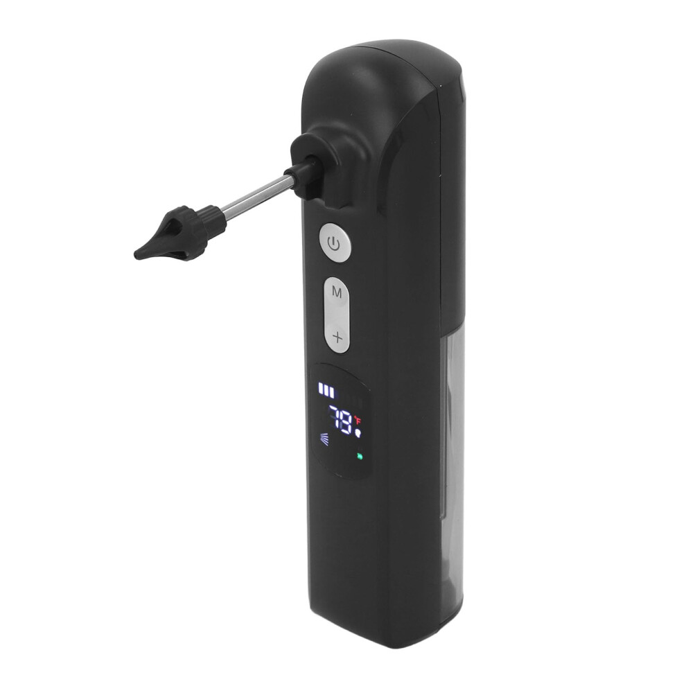 Black Electric Ear Wax Removal Kit With Water Cleaning, Rechargeable 1200Mah Battery, 9 Tips,