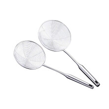 Stainless Steel Fine Mesh Strainer with Heat Resistant Handle for Frying and Kitchen Skimming