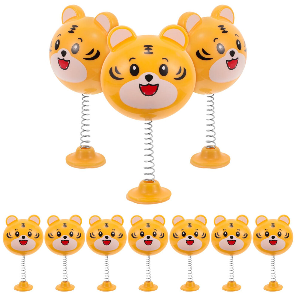 Motorcycle Helmet Accessories Cute Shaking Tiger Ornament Cartoon Animal Decoration 10Pcs 9113335748811